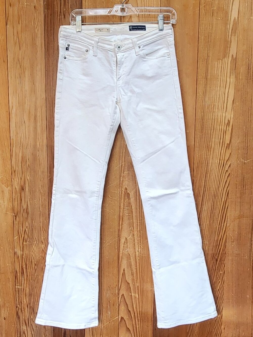 AG “The Angel” Bootcut Jeans in White, Size 28R